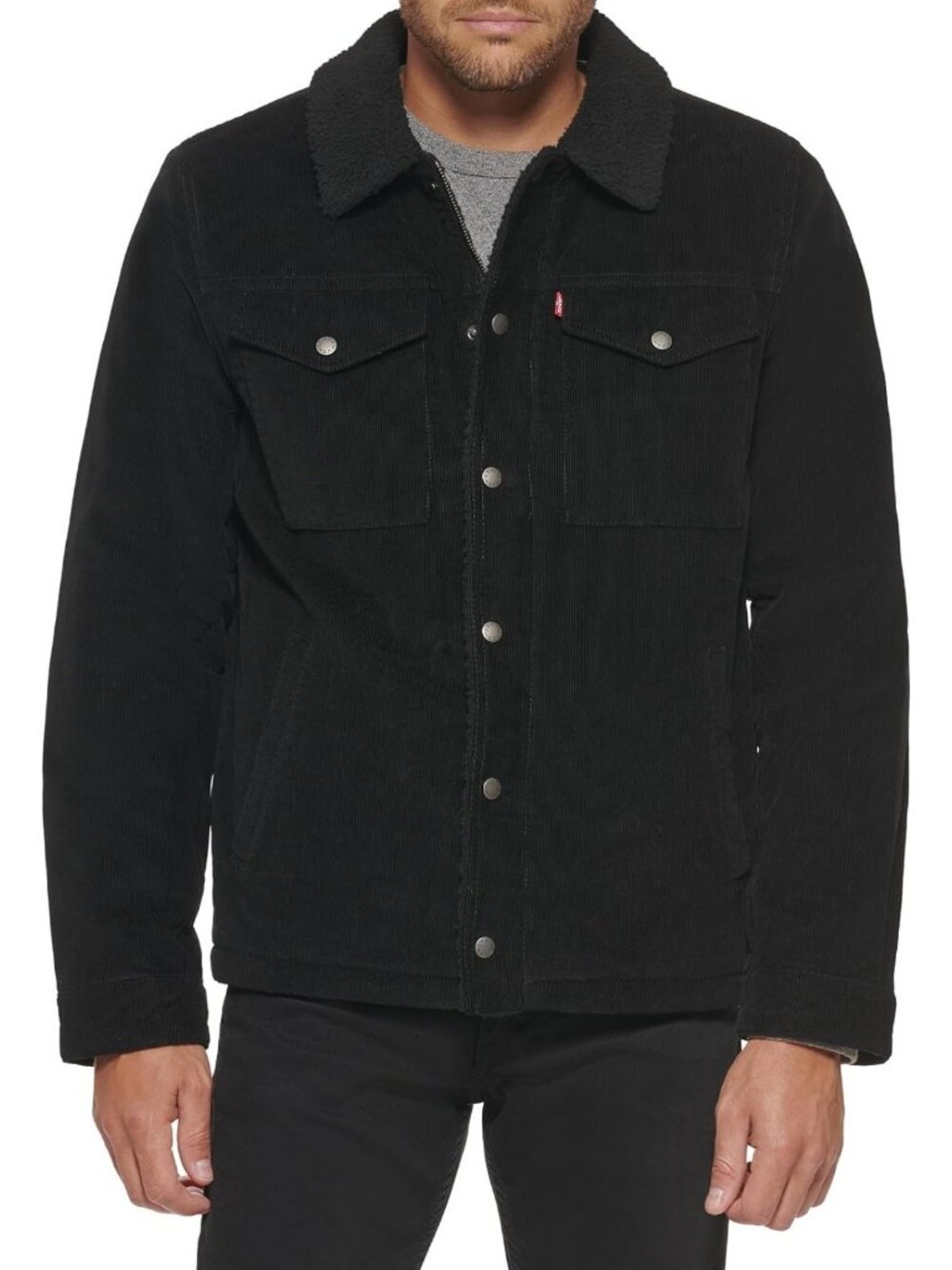 Men's Corduroy Sherpa Lined Trucker Jacket - Regular & Big Tall Sizes, Cozy